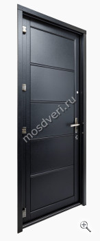 Входная дверь черная с терморазрывом ЧДД-010 - купить от производителя Мосдвери Входная дверь черная с терморазрывом ЧДД-010